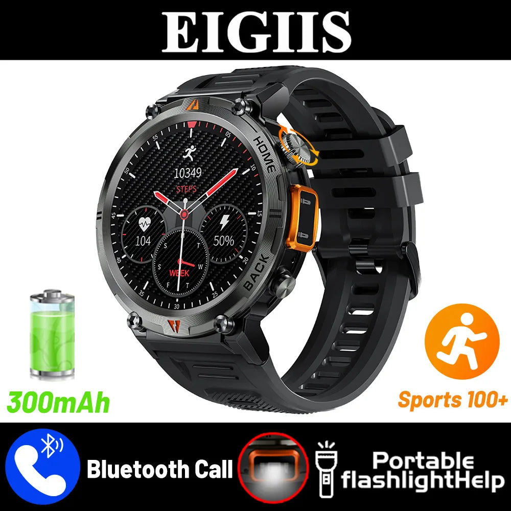 Bluetooth Call Smartwatch - Full Touch Screen Health Monitor Watch Men With Heart Rate Tracker - ZOOMNSTORE