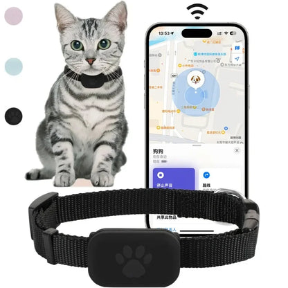 Bluetooth GPS Pet Tracker - Mini Dog GPS Collar with Movement Alert & Remote Locator - ZOOMNSTORE