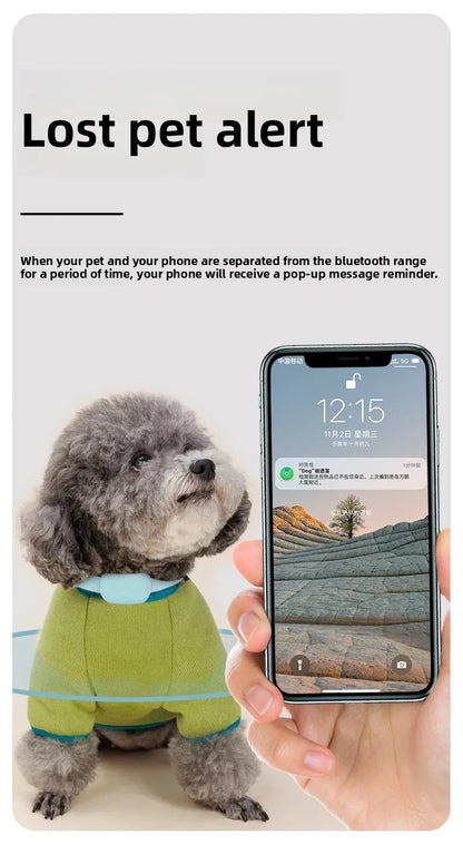 Bluetooth GPS Pet Tracker - Mini Dog GPS Collar with Movement Alert & Remote Locator - ZOOMNSTORE