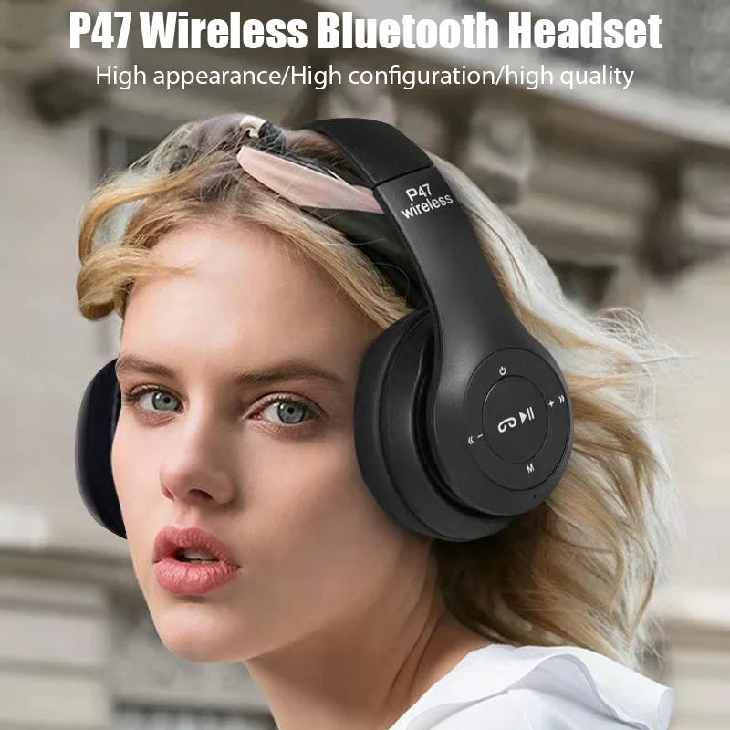 Wireless Sports Earphones - Bluetooth Folding Headset for Huawei  Xiaomi - ZOOMNSTORE