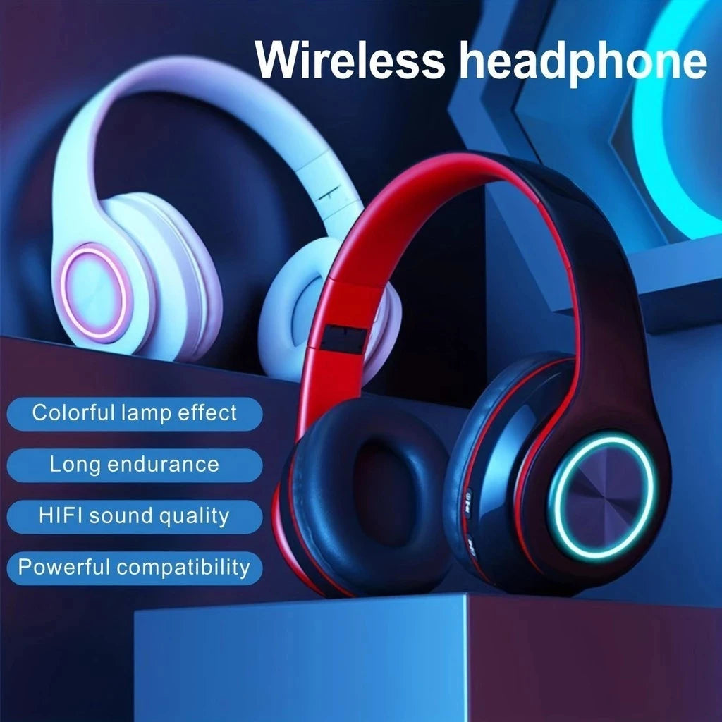 Wireless Bluetooth 50 On-Ear Headphones - Foldable Stereo Gaming Headset with Microphone - ZOOMNSTORE