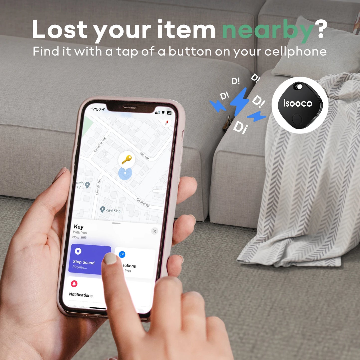 Bluetooth Key Finder - Mini Anti-Lost Smart Tag for Wallets  Keys iOS Only - ZOOMNSTORE