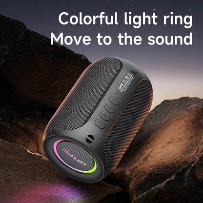 Bluetooth Waterproof Speaker - Powerful Bass Outdoor Sound Box with LED Light - ZOOMNSTORE