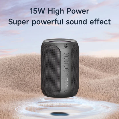 Bluetooth Waterproof Speaker - Powerful Bass Outdoor Sound Box with LED Light - ZOOMNSTORE