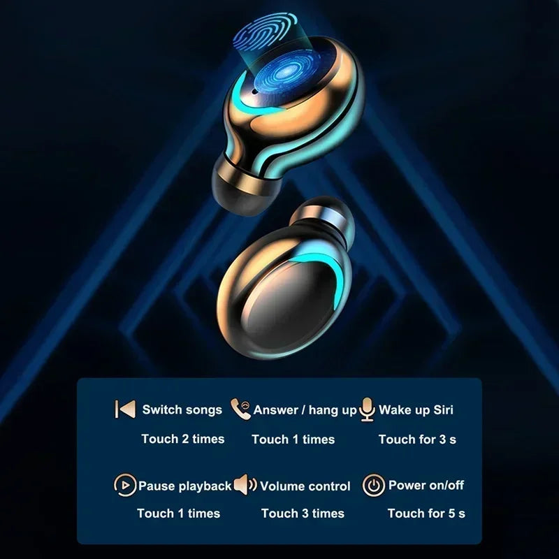 F9 Bluetooth Headphones - 9D Stereo Wireless Earbuds with High Bass  Touch Control - ZOOMNSTORE