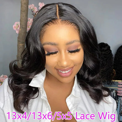Body Wave Bob Wig | 13x6 Lace Frontal Brazilian Human Hair | Virgin Remy Hair 180% Density - ZOOMNSTORE