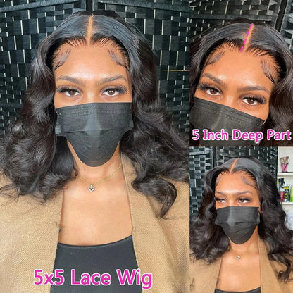 Body Wave Bob Wig | 13x6 Lace Frontal Brazilian Human Hair | Virgin Remy Hair 180% Density - ZOOMNSTORE