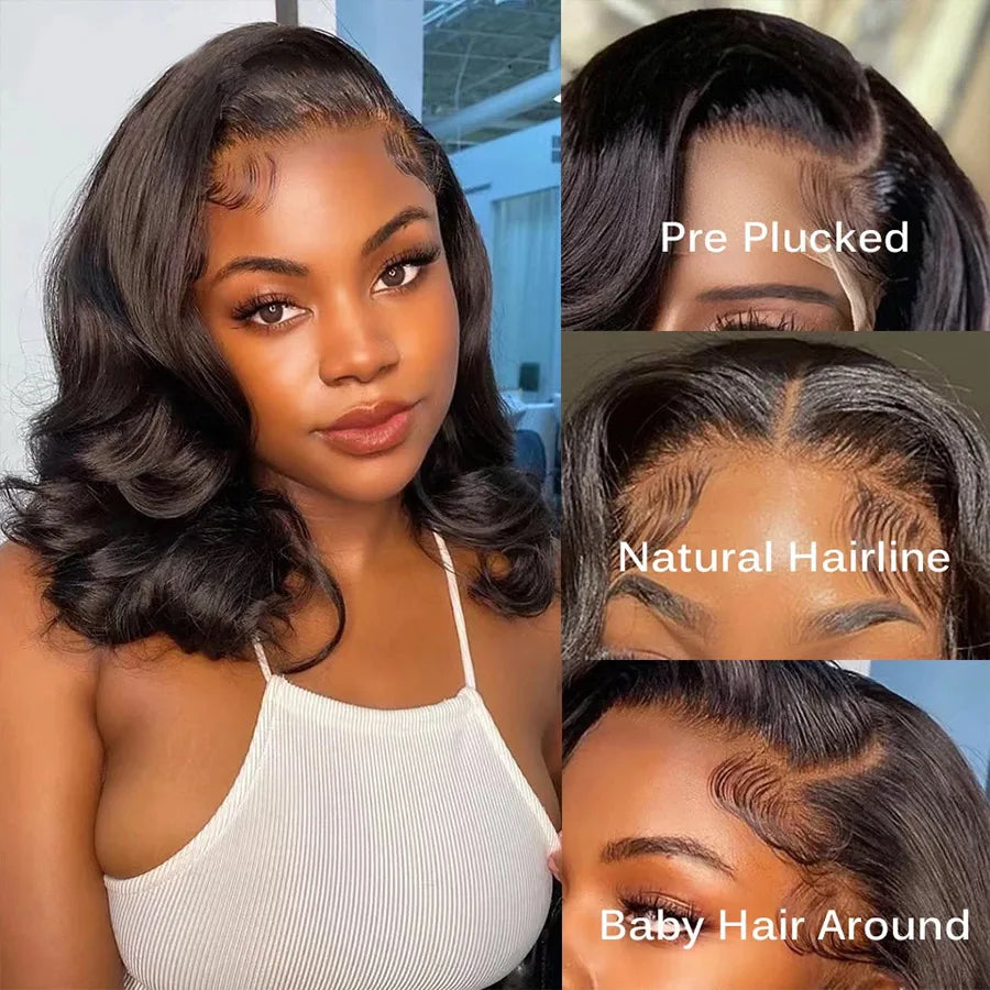 Body Wave Bob Wig | 13x6 Lace Frontal Brazilian Human Hair | Virgin Remy Hair 180% Density - ZOOMNSTORE