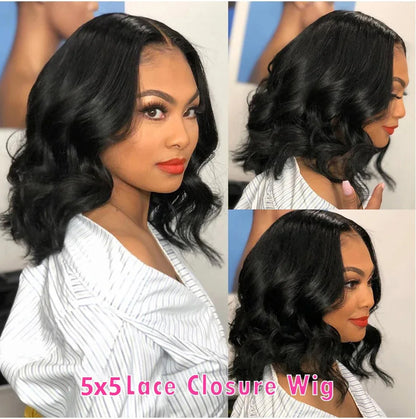 Body Wave Bob Wig | 13x6 Lace Frontal Brazilian Human Hair | Virgin Remy Hair 180% Density - ZOOMNSTORE