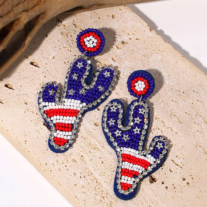 Bohemian Ocean Animal Earrings - Starfish Lobster Conch Seed Bead Drop Earrings for Women - ZOOMNSTORE