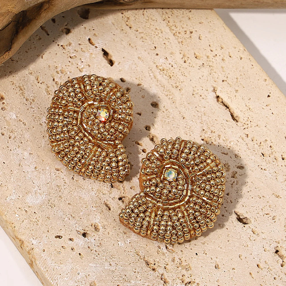 Bohemian Ocean Animal Earrings - Starfish Lobster Conch Seed Bead Drop Earrings for Women - ZOOMNSTORE