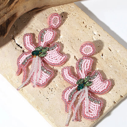 Bohemian Ocean Animal Earrings - Starfish Lobster Conch Seed Bead Drop Earrings for Women - ZOOMNSTORE