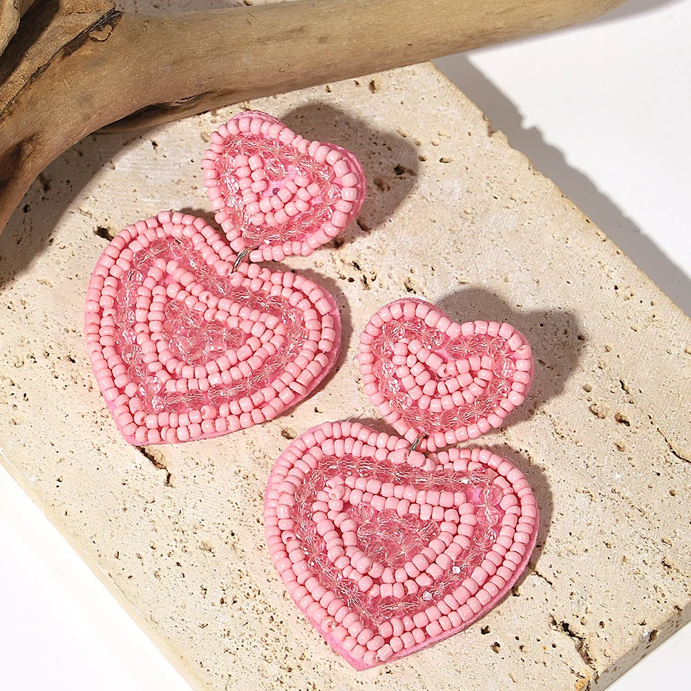 Bohemian Ocean Animal Earrings - Starfish Lobster Conch Seed Bead Drop Earrings for Women - ZOOMNSTORE