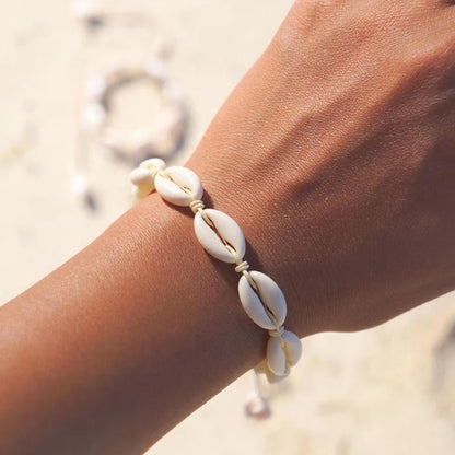 Bohemian Sea Shell Charm Bracelet - Handmade Beach Jewelry for Men  Women - ZOOMNSTORE