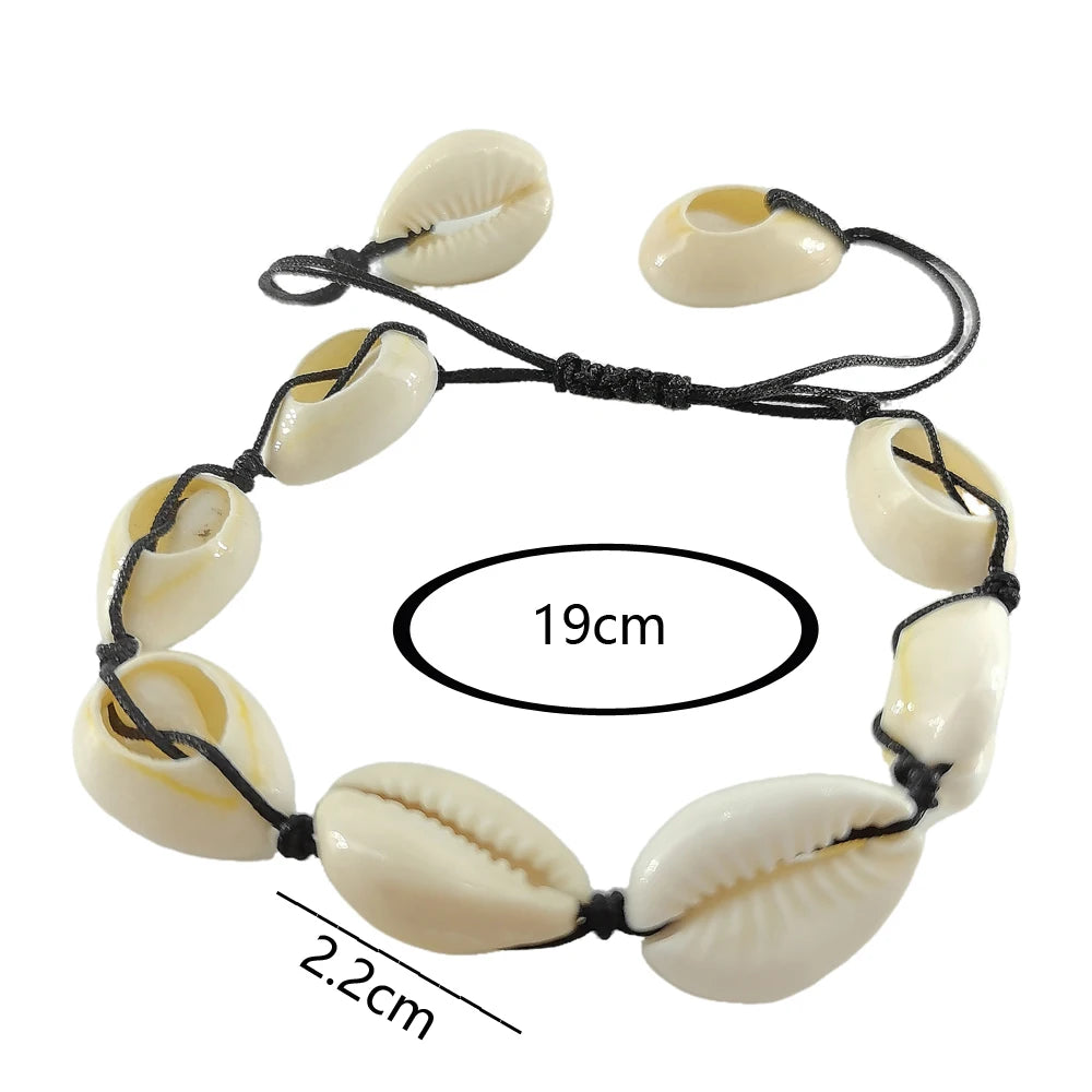 Bohemian Sea Shell Charm Bracelet - Handmade Beach Jewelry for Men  Women - ZOOMNSTORE