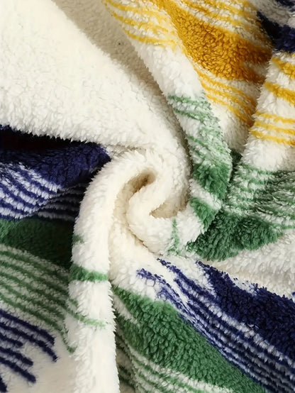 2024 Autumn/Winter New Printed Bohemian Zipper Plush Jacket Hoodie for Women - ZOOMNSTORE