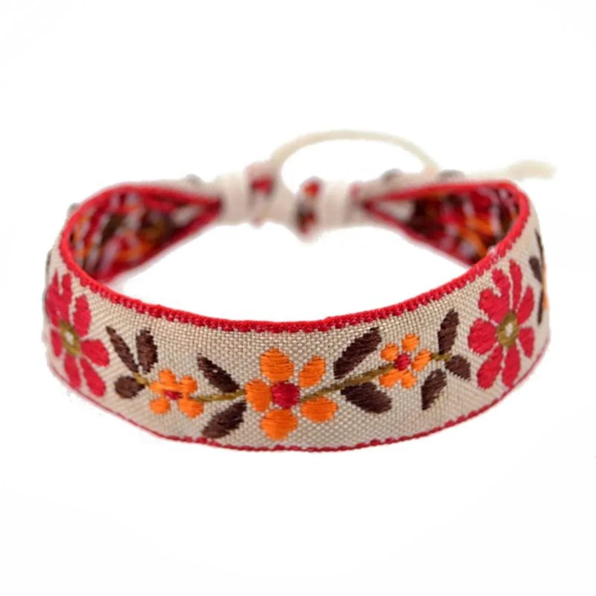 Boho Strawberry Flower Bracelet - Handmade Kids Friendship Wristband - ZOOMNSTORE
