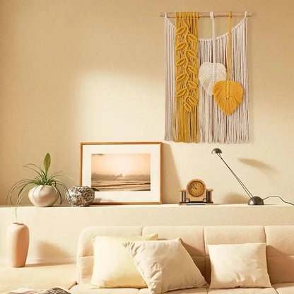 Boho Macrame Tapestry Wall Art - Handmade Dream Catcher Decor with Tassels - ZOOMNSTORE