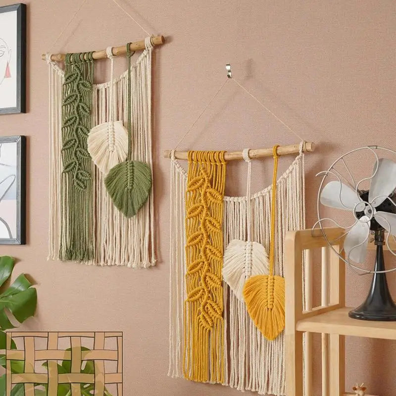 Boho Macrame Tapestry Wall Art - Handmade Dream Catcher Decor with Tassels - ZOOMNSTORE