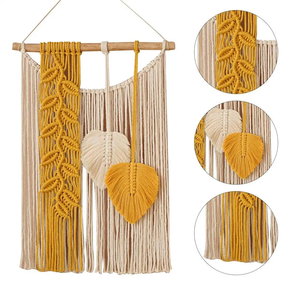 Boho Macrame Tapestry Wall Art - Handmade Dream Catcher Decor with Tassels - ZOOMNSTORE