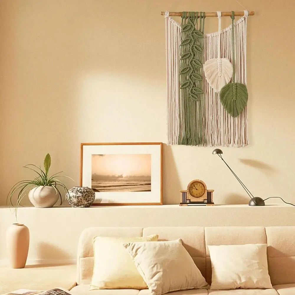 Boho Macrame Tapestry Wall Art - Handmade Dream Catcher Decor with Tassels - ZOOMNSTORE