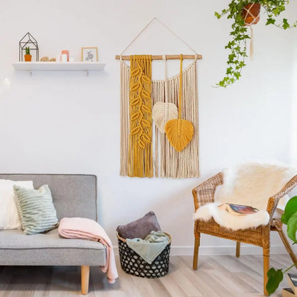 Boho Macrame Tapestry Wall Art - Handmade Dream Catcher Decor with Tassels - ZOOMNSTORE