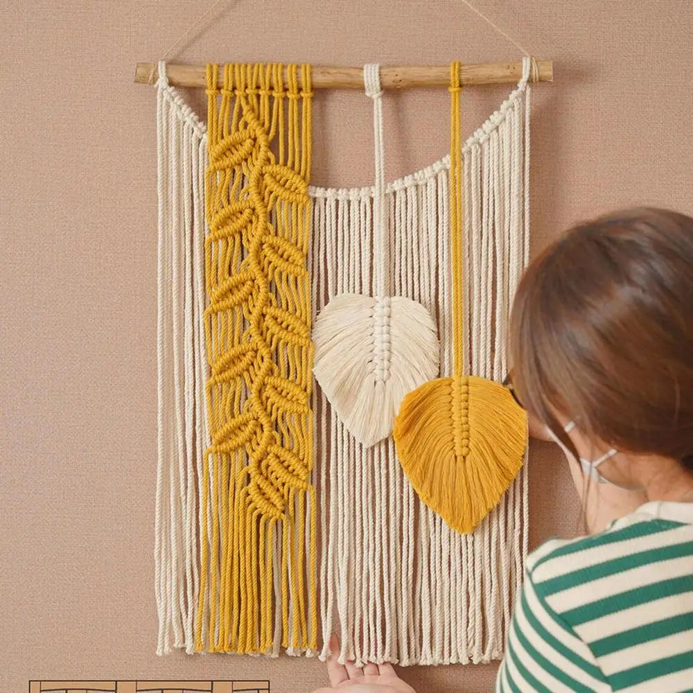 Boho Macrame Tapestry Wall Art - Handmade Dream Catcher Decor with Tassels - ZOOMNSTORE