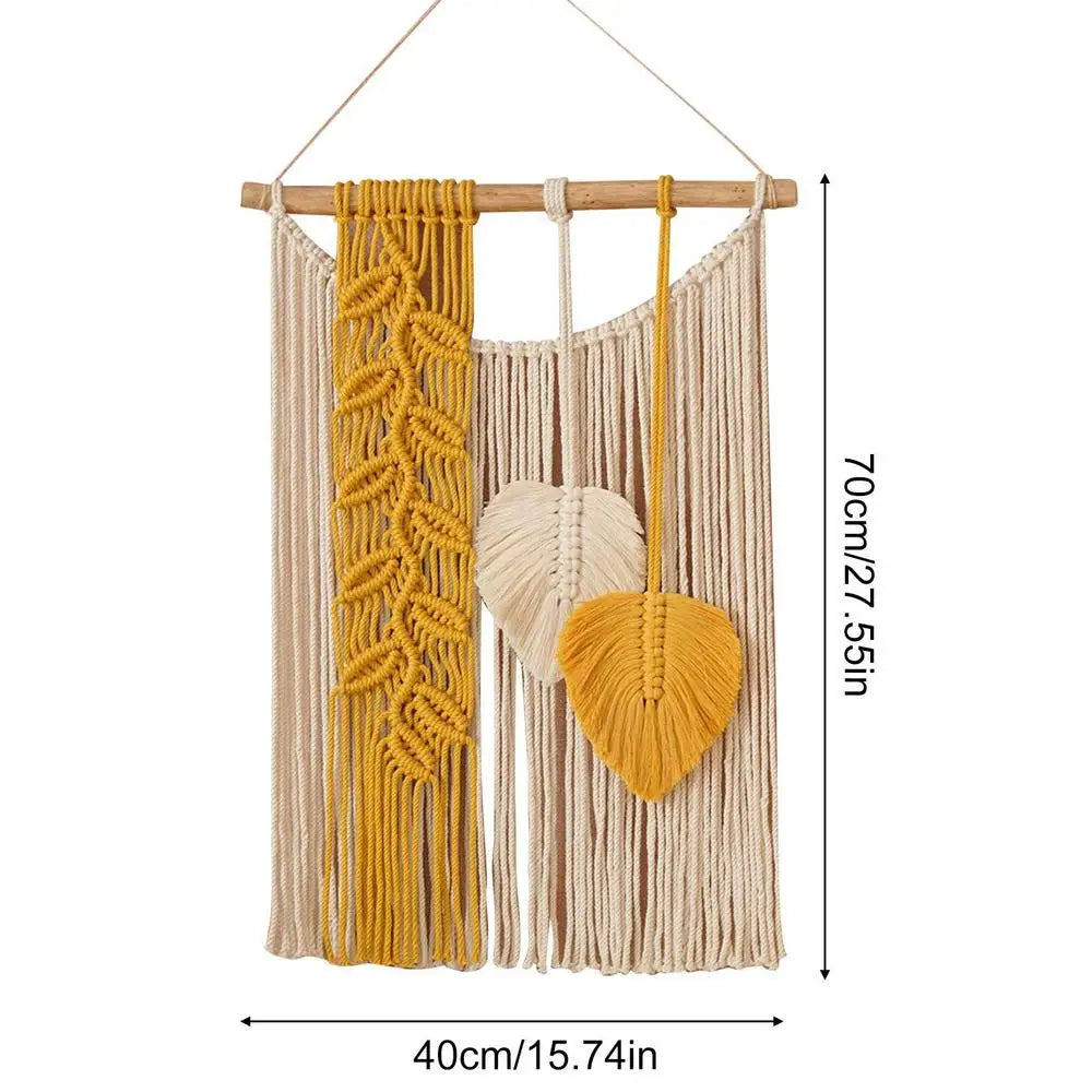 Boho Macrame Tapestry Wall Art - Handmade Dream Catcher Decor with Tassels - ZOOMNSTORE