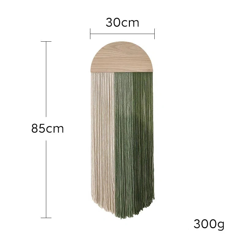 Macrame Wall Hanging - Colorful Half Moon Decor with Natural Wood for Boho Bedroom  Living Room - ZOOMNSTORE