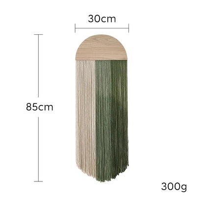 Macrame Wall Hanging - Colorful Half Moon Decor with Natural Wood for Boho Bedroom  Living Room - ZOOMNSTORE