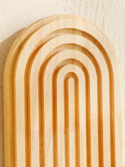 Boho Wooden Shelves - Floating Wall Shelf for Nursery Rainbow Decor - ZOOMNSTORE