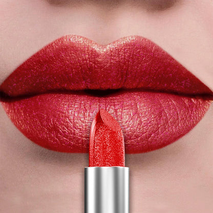 Bold Metallic Glitter Lipstick - Long Lasting Pearlescent Lip Tint - ZOOMNSTORE