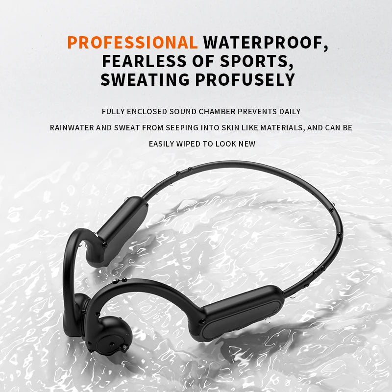 Bone Conduction Earphones - Wireless Sports Headphones With Bluetooth 5.3, Waterproof Ear Hook - ZOOMNSTORE