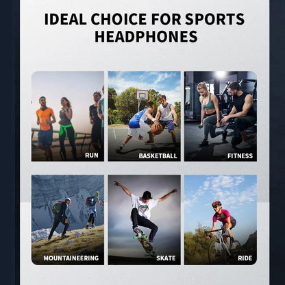 Bone Conduction Earphones - Wireless Sports Headphones With Bluetooth 5.3, Waterproof Ear Hook - ZOOMNSTORE