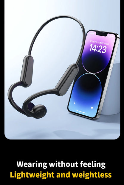 Bone Conduction Earphones - Wireless Sports Headphones With Bluetooth 5.3, Waterproof Ear Hook - ZOOMNSTORE