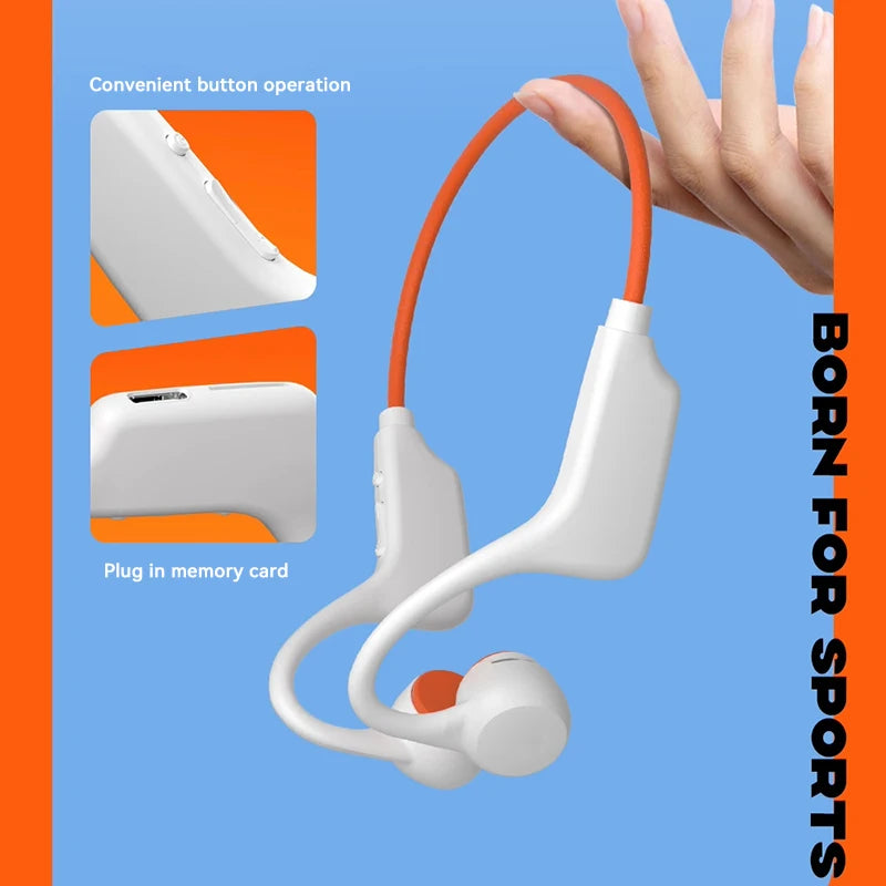 Bone Conduction Headphones - Waterproof Bluetooth 5.3 Wireless Swimming Headset With Mic - ZOOMNSTORE