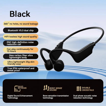 Bone Conduction Headphones - Waterproof Bluetooth 5.3 Wireless Swimming Headset With Mic - ZOOMNSTORE