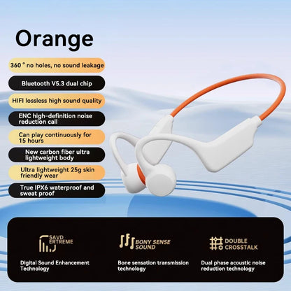 Bone Conduction Headphones - Waterproof Bluetooth 5.3 Wireless Swimming Headset With Mic - ZOOMNSTORE