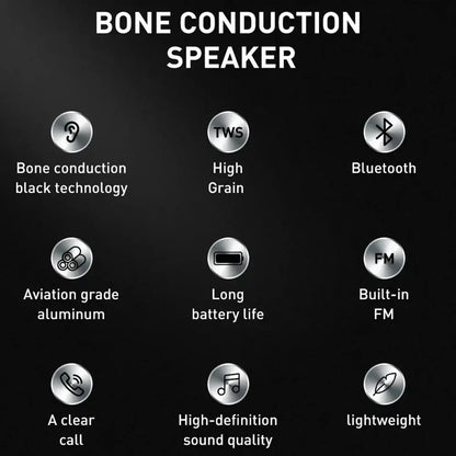 Bone Conduction Speaker - Wireless Stereo Bluetooth 5.0 Portable TWS Speaker - ZOOMNSTORE