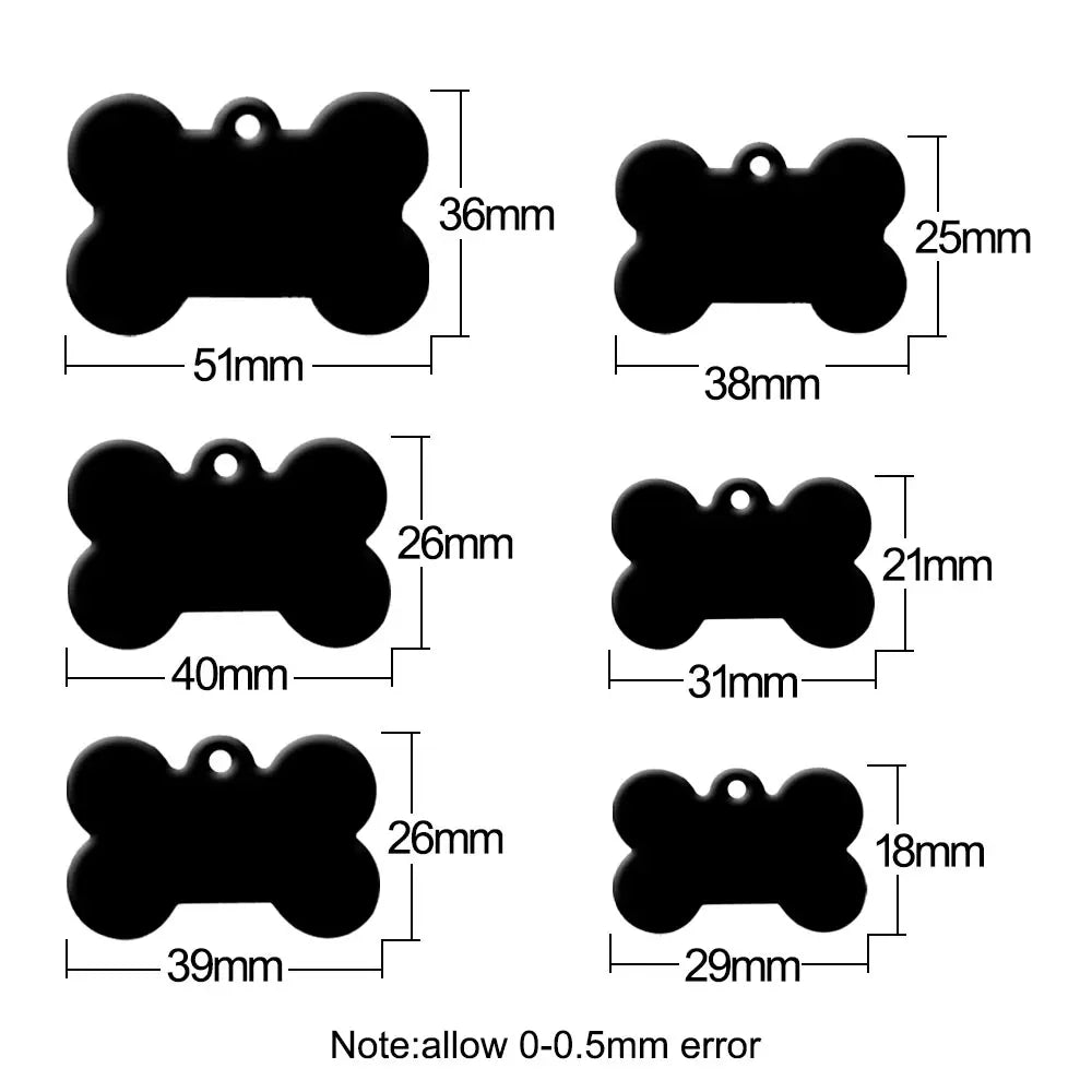 Personalized Dog ID Tags - Custom Anti-Lost Pet Tags 20 Pcs - ZOOMNSTORE