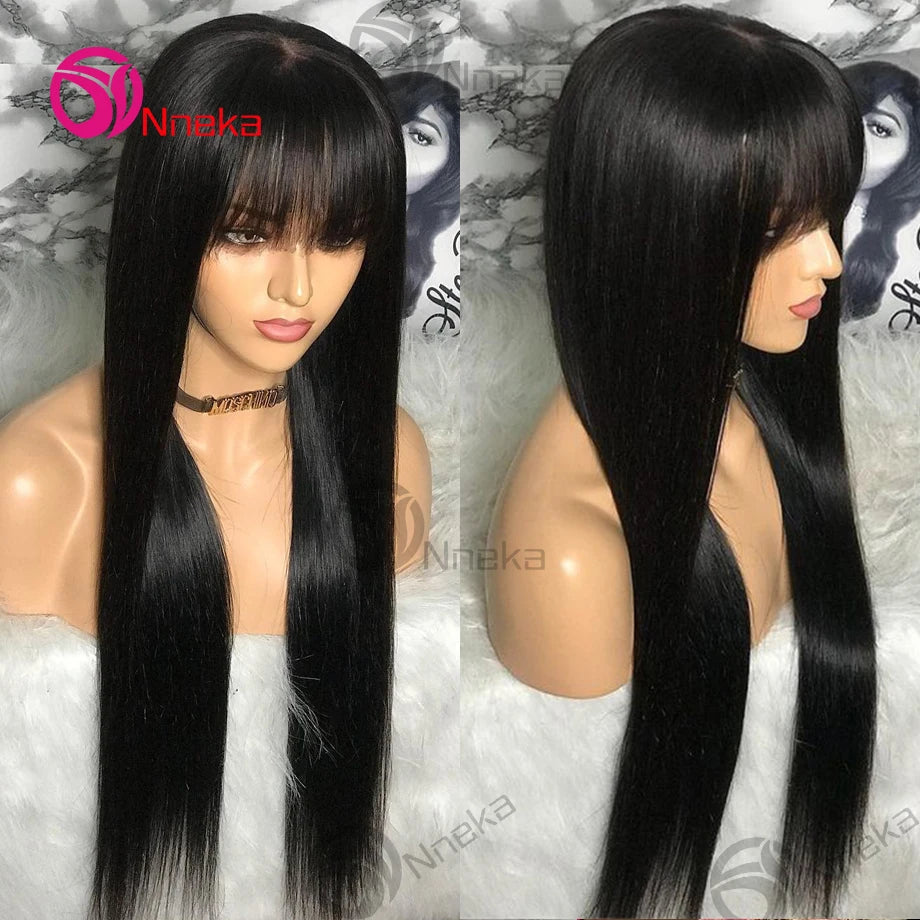 Bone Straight Human Hair Wig – 30 Inch Brazilian Remy Hair, 3x1 HD Lace Glueless Wig - ZOOMNSTORE