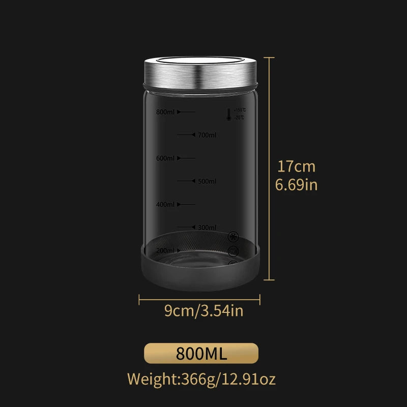 High Borosilicate Sealed Glass Bottle Kitchen Storage Jar Moisture-Proof Storage Box Household Coffee Bean Storage Jar seal pot - ZOOMNSTORE