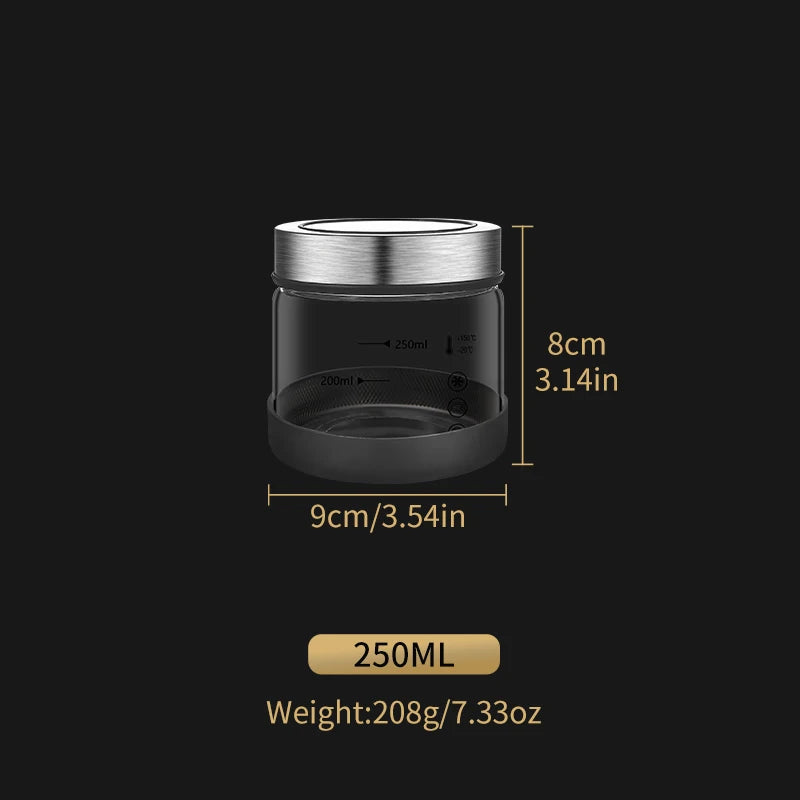 High Borosilicate Sealed Glass Bottle Kitchen Storage Jar Moisture-Proof Storage Box Household Coffee Bean Storage Jar seal pot - ZOOMNSTORE
