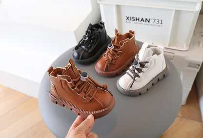 Boys Ankle Boots – Kids Winter Boots With Soft Rubber Sole & Lace-Up Style - ZOOMNSTORE