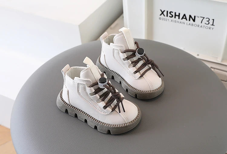 Boys Ankle Boots – Kids Winter Boots With Soft Rubber Sole & Lace-Up Style - ZOOMNSTORE