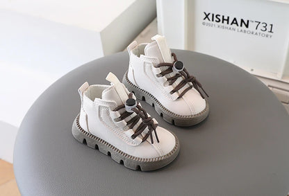 Boys Ankle Boots – Kids Winter Boots With Soft Rubber Sole & Lace-Up Style - ZOOMNSTORE