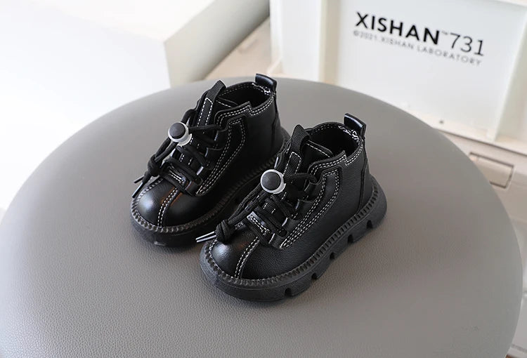 Boys Ankle Boots – Kids Winter Boots With Soft Rubber Sole & Lace-Up Style - ZOOMNSTORE