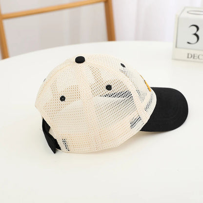 Summer Boys Baseball Hats Bulldozer Excavator Embroidered Child Cats Hip Hop Mesh Hat for 2-8Years Kids Sun Hat Snaback - ZOOMNSTORE