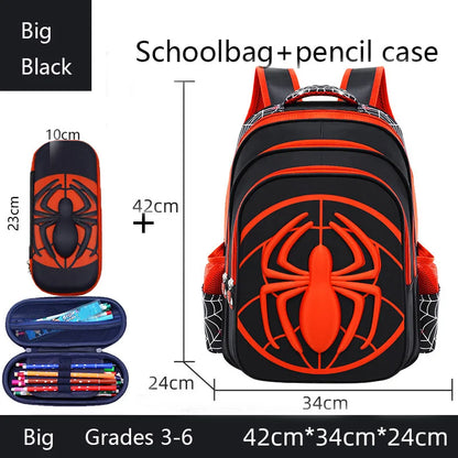 Spider Backpack  Pencil Case Set - Waterproof School Bag for Boys - ZOOMNSTORE