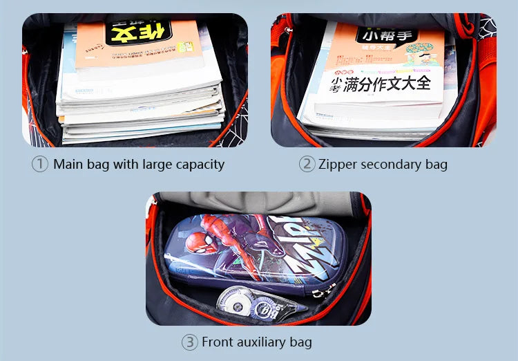 Spider Backpack  Pencil Case Set - Waterproof School Bag for Boys - ZOOMNSTORE